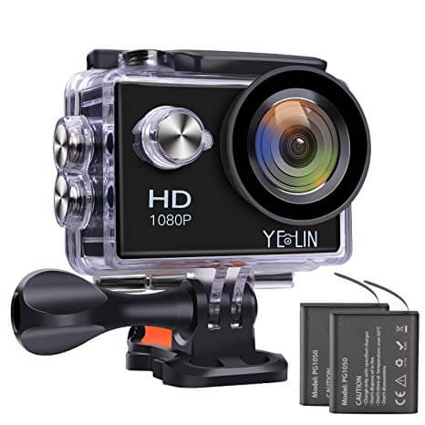 YELIN 1080P Full HD 2.0 inch LCD Screen Waterproof Sports Action Camera Cam DV 5MP DVR Helmet Camera Sports DV Camcorder