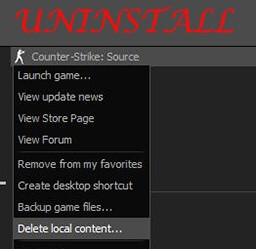 Delete local content