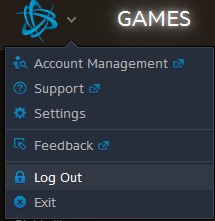 Games log out option