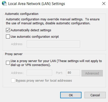 Lan setting