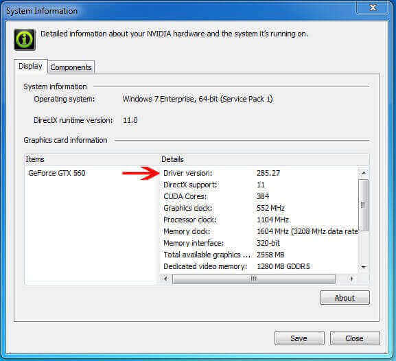 NVIDIA driver installed