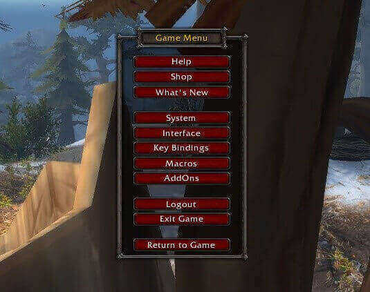 game menu