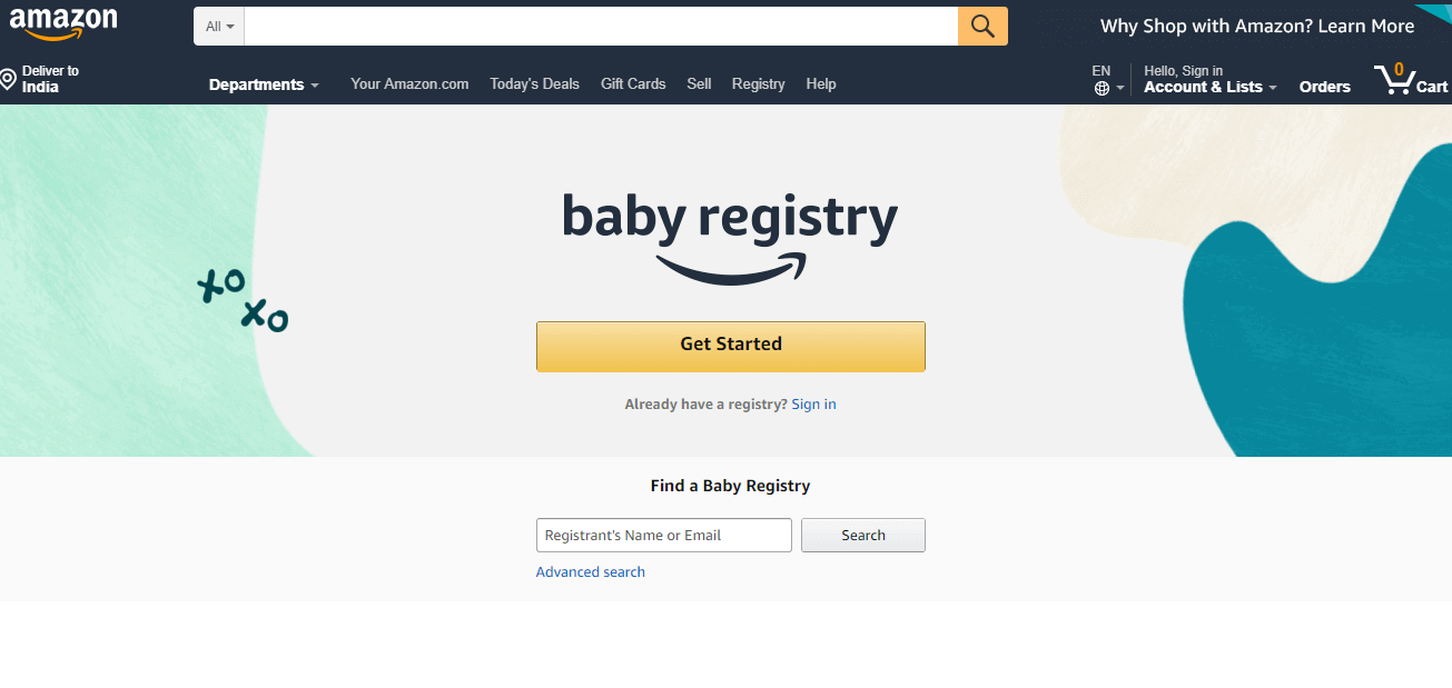 Amazon’s baby Registry Service