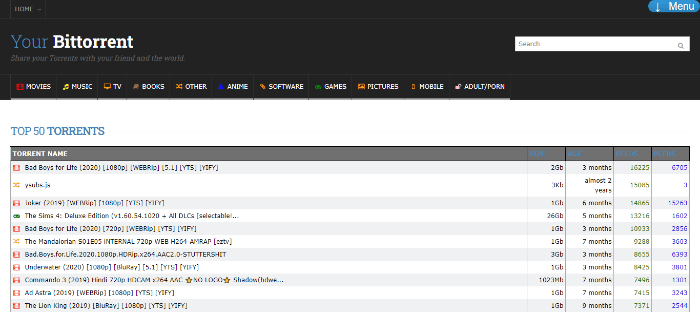 yourbittorrent website