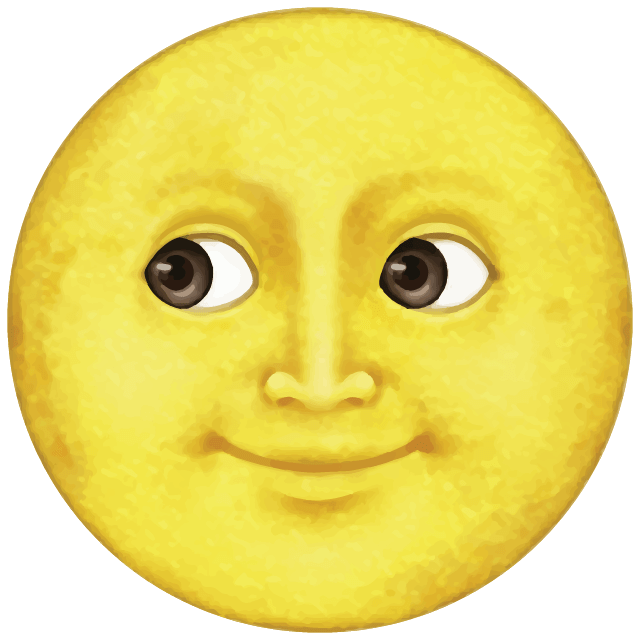 Yellow Moon Emoji