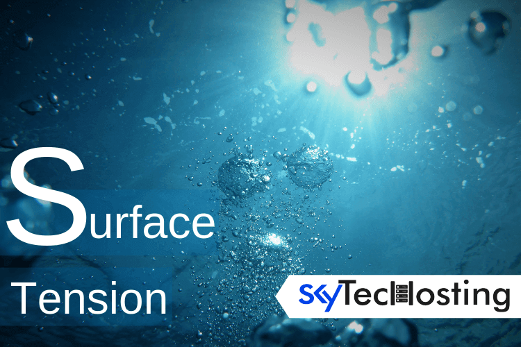 surface tension of water