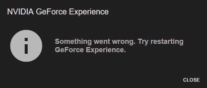 geforce experience something went wrong