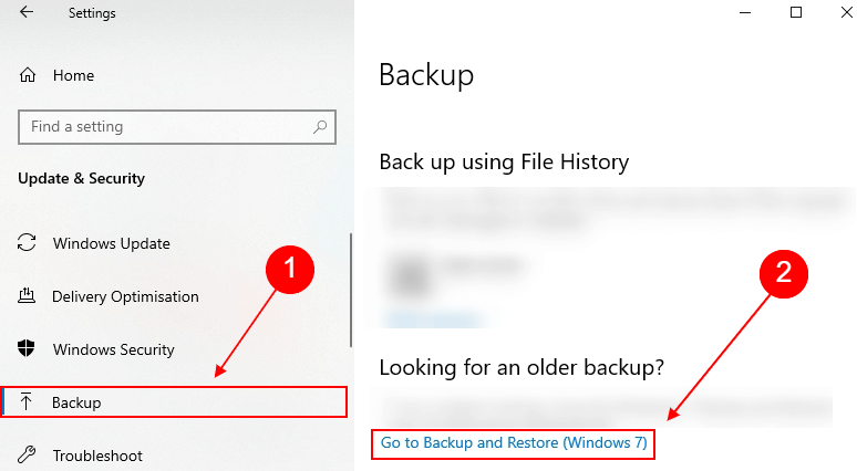 backup and restore windows 7 in windows 10