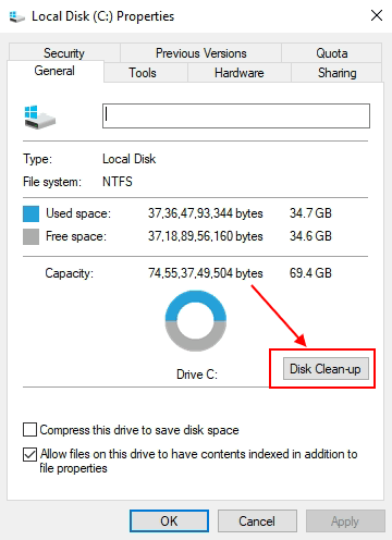 disk cleanup windows 10