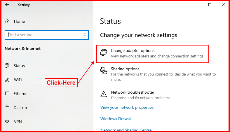 change adapter options