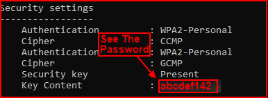 see password of connected wifi windows 10