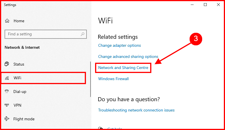 Network and Sharing Centre