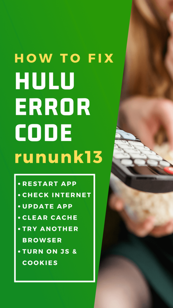 fix hulu error code rununk13