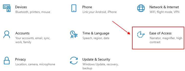open windows 10 settings