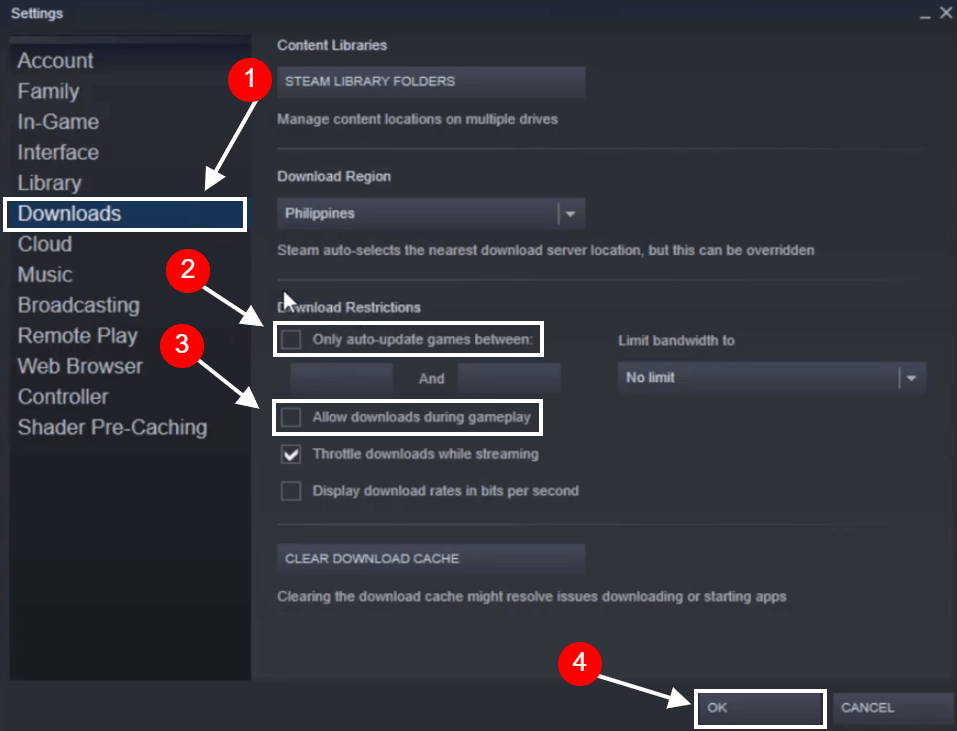 steam allow downloads during gameplay