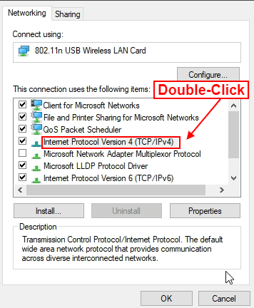 wifi properties windows 10