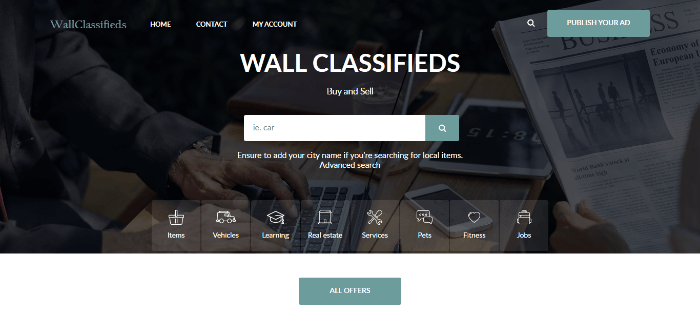 buy and sell ads on Wall Classifieds