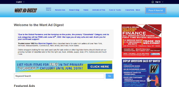 want ad digest
