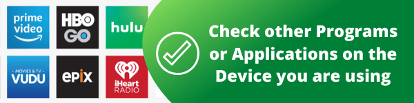 Check other apps are working