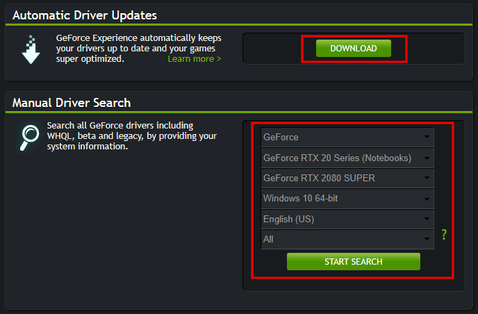 nvidia geforce drivers download