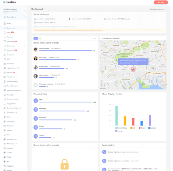 neatspy dashboard
