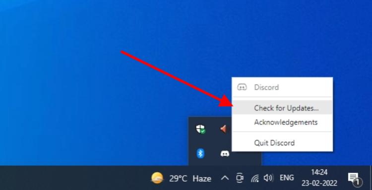 check for update discord