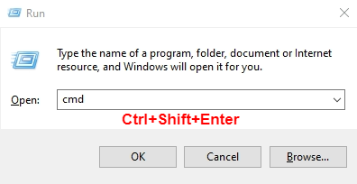 command prompt as administrator shortcut