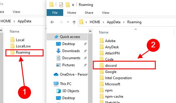 delete discord folder