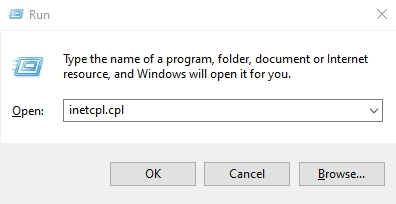 inetcpl.cpl windows 10