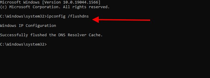 ipconfig /flushdns windows 10