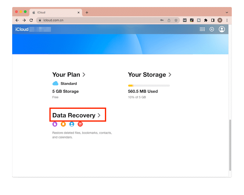 Data recovery from storage