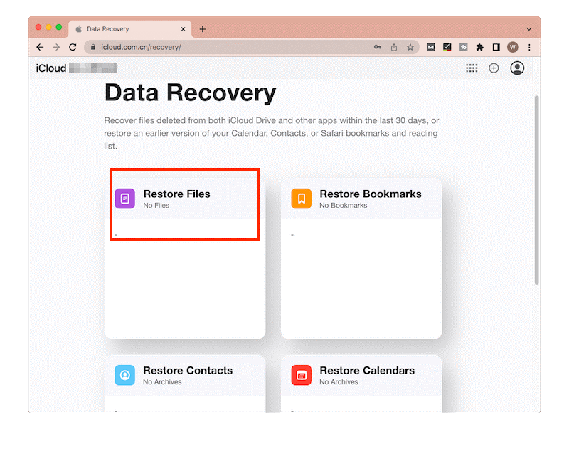 Restore Files