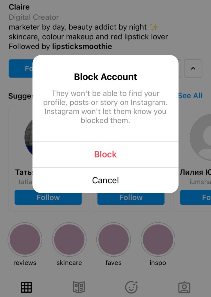 Block Account