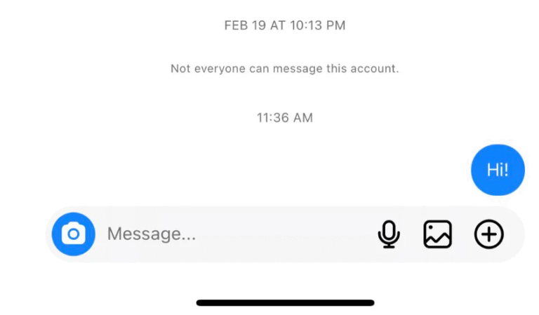 Not everyone can message this account on Instagram. What does it mean ...